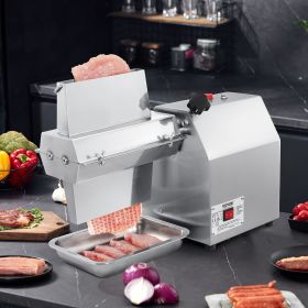Commercial Meat Tenderizer, Heavy Duty 304 Stainless Steel Kitchen Tool With Meat Tong, Cleaning Brush, And Tray, 750W Electric Meat Tenderizer M (Option: silver)