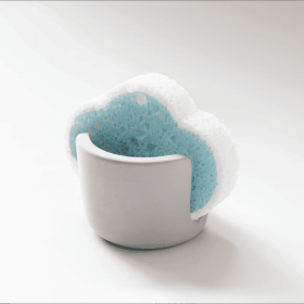 Diatom Mud Sponge Rack Kitchen & Bathroom Sink Caddy For Sponges Scrubbers (Option: Gray)